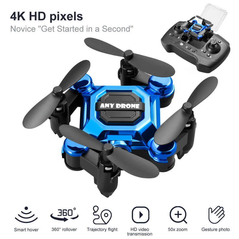 4K Camera HD RC Drone Fold Rem - đánh giá và giá Drone Remote Controller Lanyard